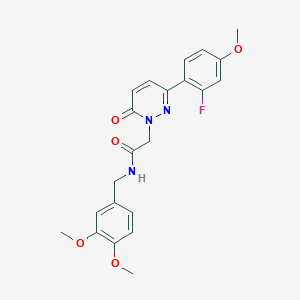 molecular formula C22H22FN3O5 B14955782 N-(3,4-dimethoxybenzyl)-2-[3-(2-fluoro-4-methoxyphenyl)-6-oxopyridazin-1(6H)-yl]acetamide 