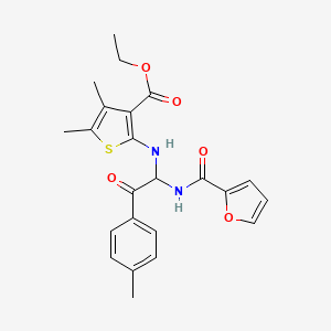 molecular formula C23H24N2O5S B14955800 Ethyl 2-({1-[(furan-2-ylcarbonyl)amino]-2-(4-methylphenyl)-2-oxoethyl}amino)-4,5-dimethylthiophene-3-carboxylate 