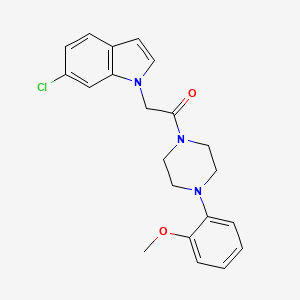 molecular formula C21H22ClN3O2 B14955802 2-(6-chloro-1H-indol-1-yl)-1-[4-(2-methoxyphenyl)piperazin-1-yl]ethanone 