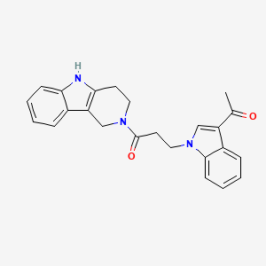 molecular formula C24H23N3O2 B14955841 3-(3-acetyl-1H-indol-1-yl)-1-(1,3,4,5-tetrahydro-2H-pyrido[4,3-b]indol-2-yl)-1-propanone 