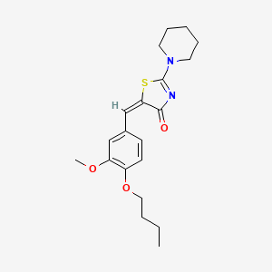 (5E)-5-(4-butoxy-3-methoxybenzylidene)-2-(piperidin-1-yl)-1,3-thiazol-4(5H)-one