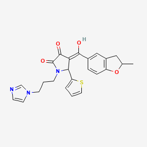 3-hydroxy-1-[3-(1H-imidazol-1-yl)propyl]-4-[(2-methyl-2,3-dihydro-1-benzofuran-5-yl)carbonyl]-5-(thiophen-2-yl)-1,5-dihydro-2H-pyrrol-2-one