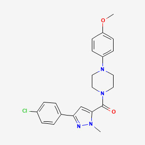 [3-(4-chlorophenyl)-1-methyl-1H-pyrazol-5-yl][4-(4-methoxyphenyl)piperazino]methanone