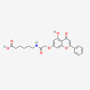 molecular formula C23H23NO7 B14955880 6-({[(5-hydroxy-4-oxo-2-phenyl-4H-chromen-7-yl)oxy]acetyl}amino)hexanoic acid 