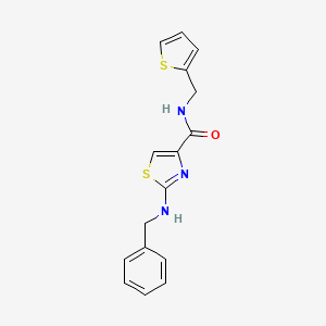 molecular formula C16H15N3OS2 B14955902 2-(benzylamino)-N-(2-thienylmethyl)-1,3-thiazole-4-carboxamide 