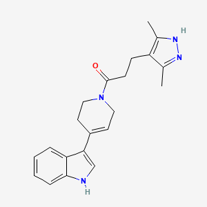 3-(3,5-dimethyl-1H-pyrazol-4-yl)-1-[4-(1H-indol-3-yl)-3,6-dihydro-1(2H)-pyridinyl]-1-propanone