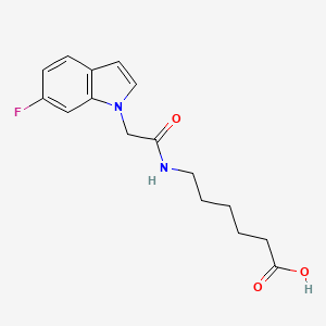 6-{[(6-fluoro-1H-indol-1-yl)acetyl]amino}hexanoic acid