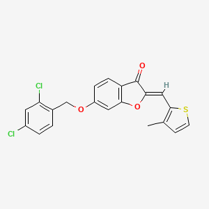 molecular formula C21H14Cl2O3S B14955914 6-[(2,4-dichlorobenzyl)oxy]-2-[(Z)-1-(3-methyl-2-thienyl)methylidene]-1-benzofuran-3-one 