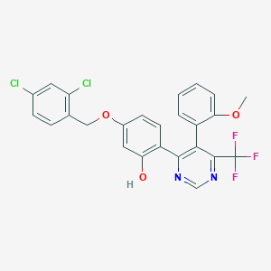 molecular formula C25H17Cl2F3N2O3 B14955936 5-[(2,4-Dichlorobenzyl)oxy]-2-[5-(2-methoxyphenyl)-6-(trifluoromethyl)-4-pyrimidinyl]phenol 