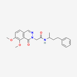 molecular formula C22H25N3O4 B14955938 2-(7,8-dimethoxy-1-oxophthalazin-2(1H)-yl)-N-(4-phenylbutan-2-yl)acetamide 