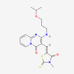 molecular formula C19H22N4O3S2 B14955954 3-[(Z)-(3-methyl-4-oxo-2-thioxo-1,3-thiazolidin-5-ylidene)methyl]-2-{[3-(propan-2-yloxy)propyl]amino}-4H-pyrido[1,2-a]pyrimidin-4-one 