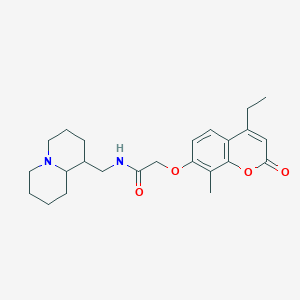 2-[(4-ethyl-8-methyl-2-oxo-2H-chromen-7-yl)oxy]-N-(octahydro-2H-quinolizin-1-ylmethyl)acetamide