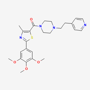 1-{[4-Methyl-2-(3,4,5-trimethoxyphenyl)-1,3-thiazol-5-yl]carbonyl}-4-[2-(4-pyridinyl)ethyl]piperazine