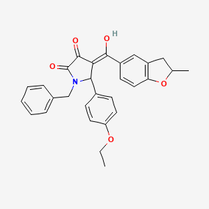 molecular formula C29H27NO5 B14956029 1-benzyl-5-(4-ethoxyphenyl)-3-hydroxy-4-[(2-methyl-2,3-dihydro-1-benzofuran-5-yl)carbonyl]-1,5-dihydro-2H-pyrrol-2-one 