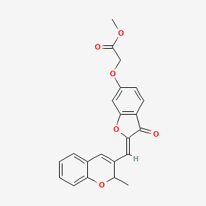 methyl ({(2Z)-2-[(2-methyl-2H-chromen-3-yl)methylidene]-3-oxo-2,3-dihydro-1-benzofuran-6-yl}oxy)acetate