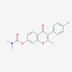 3-(4-chlorophenyl)-2-methyl-4-oxo-4H-chromen-7-yl dimethylcarbamate