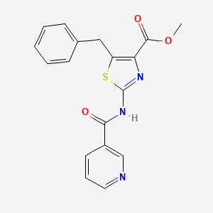 Methyl 5-benzyl-2-[(3-pyridylcarbonyl)amino]-1,3-thiazole-4-carboxylate