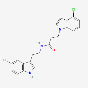 3-(4-chloro-1H-indol-1-yl)-N-[2-(5-chloro-1H-indol-3-yl)ethyl]propanamide