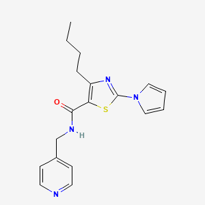 4-butyl-N-(pyridin-4-ylmethyl)-2-(1H-pyrrol-1-yl)-1,3-thiazole-5-carboxamide