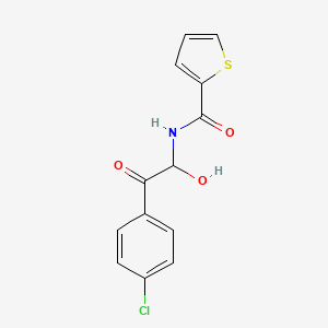 molecular formula C13H10ClNO3S B14956082 N-[2-(4-chlorophenyl)-1-hydroxy-2-oxoethyl]thiophene-2-carboxamide 