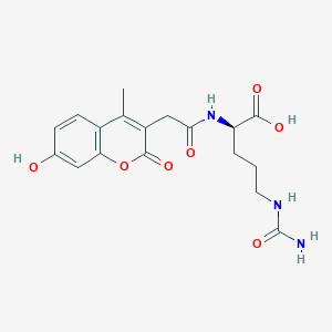 (R)-2-(2-(7-hydroxy-4-methyl-2-oxo-2H-chromen-3-yl)acetamido)-5-ureidopentanoic acid