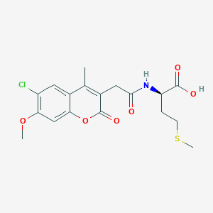 molecular formula C18H20ClNO6S B14956099 N-[(6-chloro-7-methoxy-4-methyl-2-oxo-2H-chromen-3-yl)acetyl]-D-methionine 