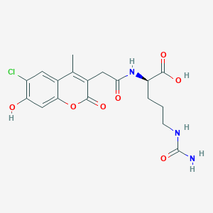 molecular formula C18H20ClN3O7 B14956103 N~5~-carbamoyl-N~2~-[(6-chloro-7-hydroxy-4-methyl-2-oxo-2H-chromen-3-yl)acetyl]-D-ornithine 