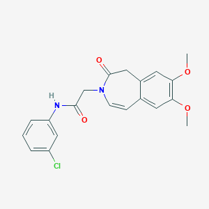 N-(3-chlorophenyl)-2-(7,8-dimethoxy-2-oxo-1,2-dihydro-3H-3-benzazepin-3-yl)acetamide