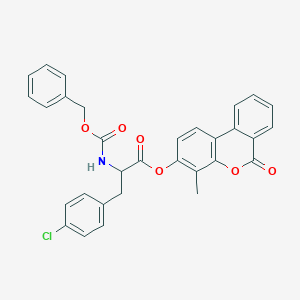 molecular formula C31H24ClNO6 B14956137 4-methyl-6-oxo-6H-benzo[c]chromen-3-yl 2-{[(benzyloxy)carbonyl]amino}-3-(4-chlorophenyl)propanoate 