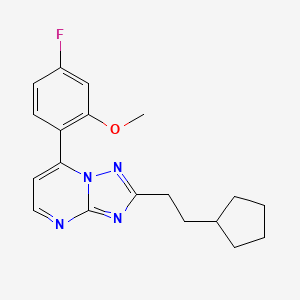 2-(2-Cyclopentylethyl)-7-(4-fluoro-2-methoxyphenyl)[1,2,4]triazolo[1,5-a]pyrimidine