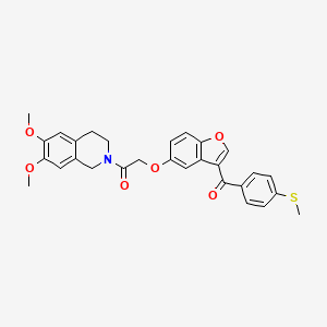 1-(6,7-dimethoxy-3,4-dihydroisoquinolin-2(1H)-yl)-2-[(3-{[4-(methylsulfanyl)phenyl]carbonyl}-1-benzofuran-5-yl)oxy]ethanone