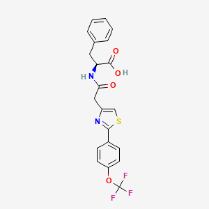 N-({2-[4-(trifluoromethoxy)phenyl]-1,3-thiazol-4-yl}acetyl)-L-phenylalanine