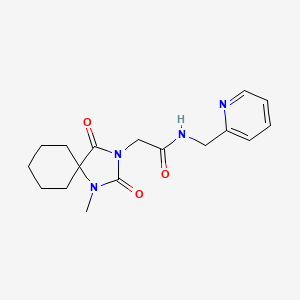 molecular formula C17H22N4O3 B14956223 2-(1-methyl-2,4-dioxo-1,3-diazaspiro[4.5]dec-3-yl)-N-(2-pyridylmethyl)acetamide 