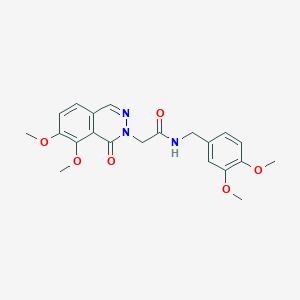 molecular formula C21H23N3O6 B14956224 N-(3,4-dimethoxybenzyl)-2-(7,8-dimethoxy-1-oxophthalazin-2(1H)-yl)acetamide 