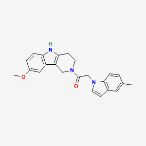 1-(8-methoxy-1,3,4,5-tetrahydro-2H-pyrido[4,3-b]indol-2-yl)-2-(5-methyl-1H-indol-1-yl)ethanone