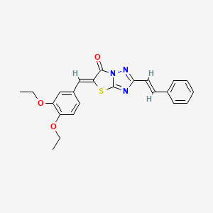 (5Z)-5-(3,4-diethoxybenzylidene)-2-[(E)-2-phenylethenyl][1,3]thiazolo[3,2-b][1,2,4]triazol-6(5H)-one