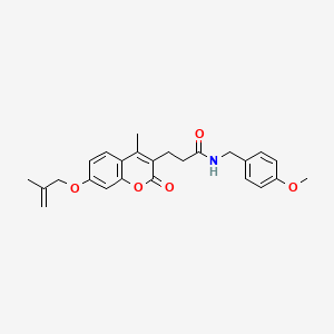 N~1~-(4-methoxybenzyl)-3-{4-methyl-7-[(2-methylallyl)oxy]-2-oxo-2H-chromen-3-yl}propanamide