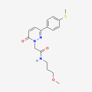 molecular formula C17H21N3O3S B14956252 N-(3-methoxypropyl)-2-{3-[4-(methylsulfanyl)phenyl]-6-oxopyridazin-1(6H)-yl}acetamide 