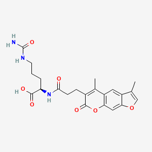 5-(Carbamoylamino)-2-(3-{3,5-dimethyl-7-oxo-7H-furo[3,2-G]chromen-6-YL}propanamido)pentanoic acid