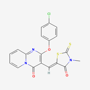 molecular formula C19H12ClN3O3S2 B14956279 2-(4-chlorophenoxy)-3-[(Z)-(3-methyl-4-oxo-2-thioxo-1,3-thiazolidin-5-ylidene)methyl]-4H-pyrido[1,2-a]pyrimidin-4-one 