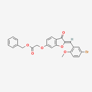 benzyl {[(2Z)-2-(5-bromo-2-methoxybenzylidene)-3-oxo-2,3-dihydro-1-benzofuran-6-yl]oxy}acetate