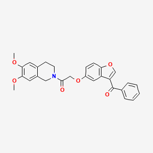 1-(6,7-dimethoxy-3,4-dihydroisoquinolin-2(1H)-yl)-2-{[3-(phenylcarbonyl)-1-benzofuran-5-yl]oxy}ethanone