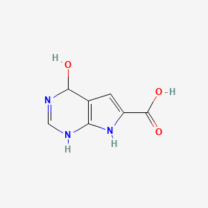 molecular formula C7H7N3O3 B1495632 4-Hydroxy-4,7-dihydro-1H-pyrrolo[2,3-d]pyrimidine-6-carboxylic acid 