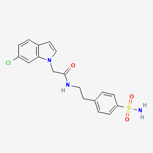 molecular formula C18H18ClN3O3S B14956337 2-(6-chloro-1H-indol-1-yl)-N-[2-(4-sulfamoylphenyl)ethyl]acetamide 