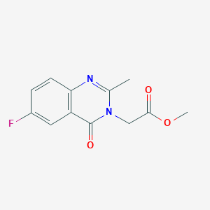 molecular formula C12H11FN2O3 B14956344 methyl (6-fluoro-2-methyl-4-oxoquinazolin-3(4H)-yl)acetate 