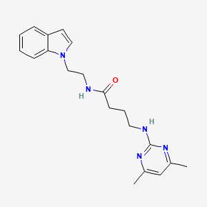 4-[(4,6-dimethyl-2-pyrimidinyl)amino]-N-[2-(1H-indol-1-yl)ethyl]butanamide