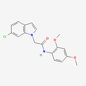 2-(6-chloro-1H-indol-1-yl)-N-(2,4-dimethoxyphenyl)acetamide