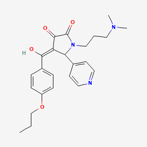 1-[3-(dimethylamino)propyl]-3-hydroxy-4-[(4-propoxyphenyl)carbonyl]-5-(pyridin-4-yl)-1,5-dihydro-2H-pyrrol-2-one