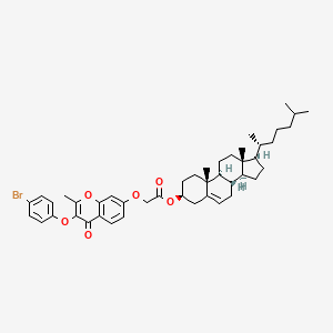 molecular formula C45H57BrO6 B14956374 Cholest-5-EN-3-YL ((3-(4-bromophenoxy)-2-ME-4-oxo-4H-chromen-7-YL)oxy)acetate 