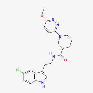 molecular formula C21H24ClN5O2 B14956380 N-[2-(5-chloro-1H-indol-3-yl)ethyl]-1-(6-methoxy-3-pyridazinyl)-3-piperidinecarboxamide 